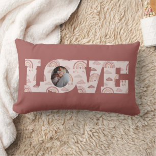 Lumbar Cojín decorativo de fotos de amor