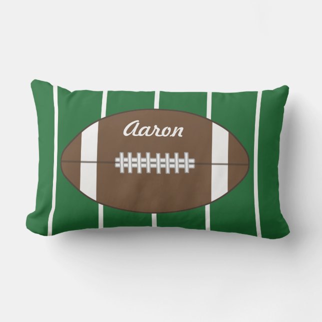 Lumbar Cojín decorativo de fútbol personalizado (Anverso)