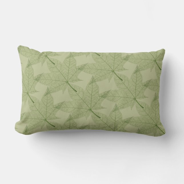 Lumbar Cojín decorativo de hojas de otoño (Anverso)