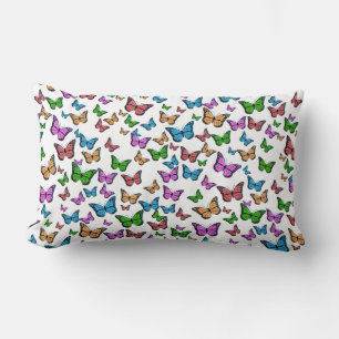 Lumbar Cojín decorativo de Ilustracion de mariposas vinta