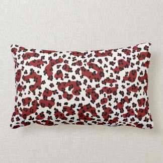 Lumbar Cojín decorativo de impresión de leopardo a doble