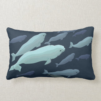 Lumbar Cojín decorativo de la ballena de la beluga del