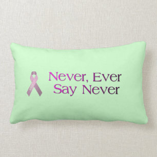 Lumbar Cojín decorativo de la cita del cáncer de pecho