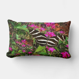 Lumbar Cojín decorativo de la mariposa de cebra longwing