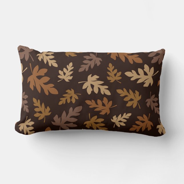 Lumbar Cojín decorativo de las hojas de otoño (Anverso)