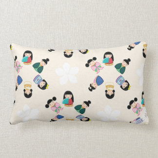 Lumbar Cojín decorativo de las muñecas de Kokeshi