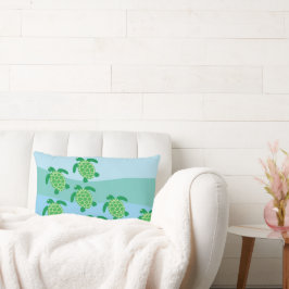 Lumbar Cojín decorativo de natación de tortuga marina