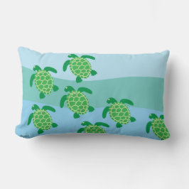 Lumbar Cojín decorativo de natación de tortuga marina