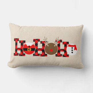 Lumbar Cojín decorativo de Navidades de Buffalo Plaid Ho