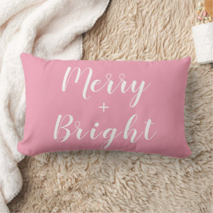 Lumbar Cojín decorativo de Navidades merry + rosa brillan