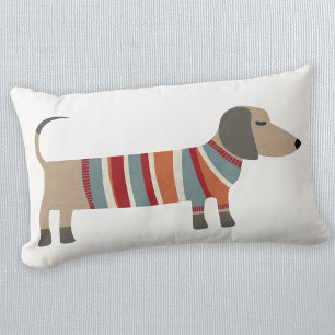 Lumbar Cojín decorativo de perros Dachshund Sausage