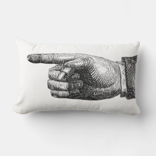 Lumbar Cojín decorativo de punción de dedo