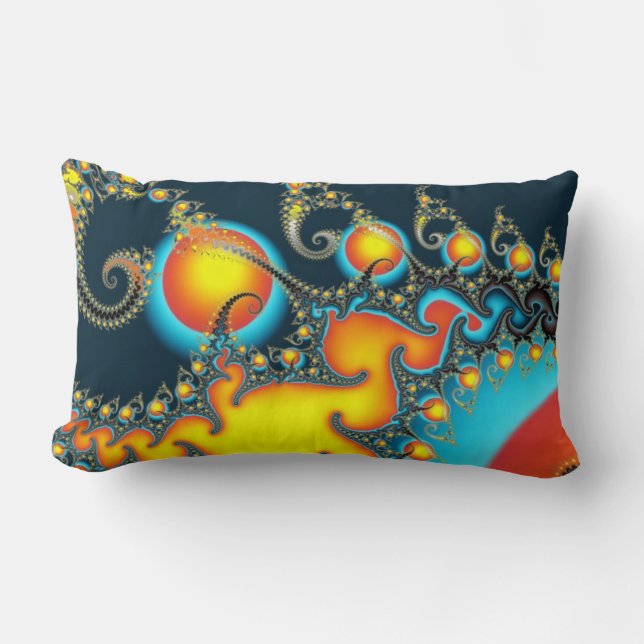 Lumbar Cojín decorativo de ráfagas de fuego (Anverso)