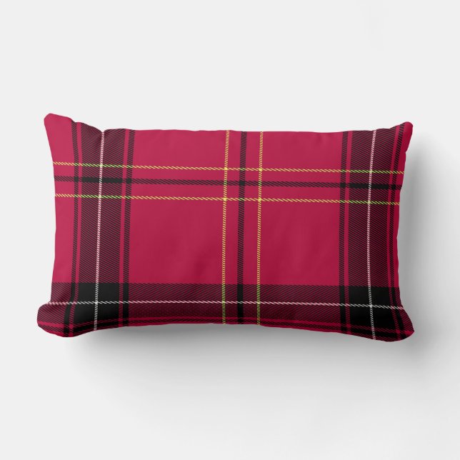 Lumbar Cojín decorativo de Red Plaid (Anverso)
