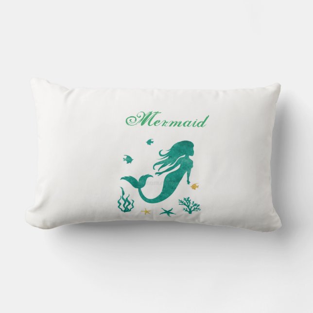Lumbar Cojín decorativo de Sirena (Anverso)