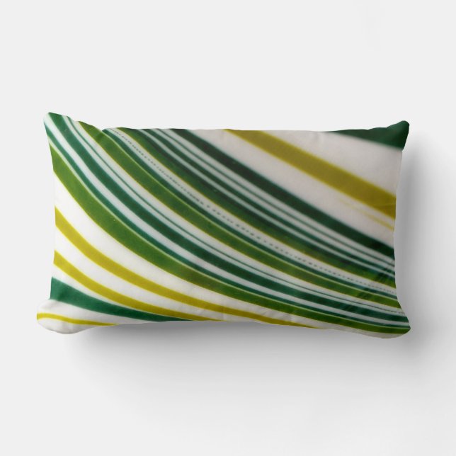 Lumbar Cojín decorativo de Swirl Verde (Anverso)