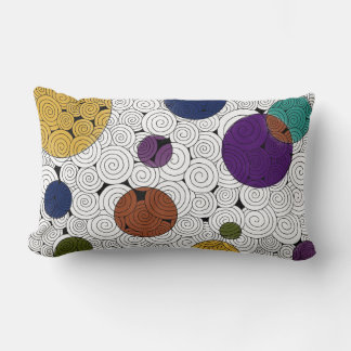 Lumbar Cojín decorativo de Swirls and Circles
