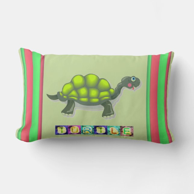 Lumbar Cojín decorativo de tortuga (Anverso)