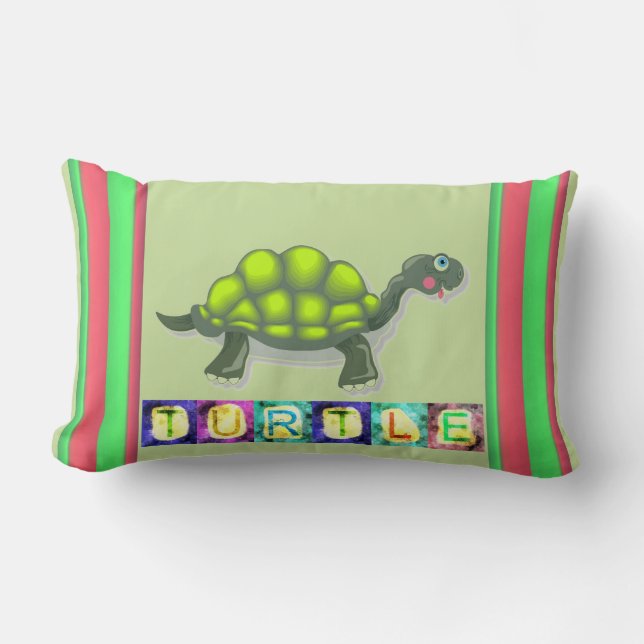Lumbar Cojín decorativo de tortuga (Anverso)