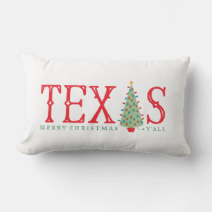 Lumbar Cojín decorativo del árbol de navidad de Tejas