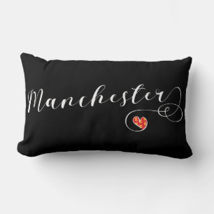 Lumbar Cojín decorativo del Corazón de Manchester, Inglat