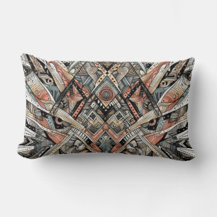 Lumbar Cojín decorativo del patrón tribal africano