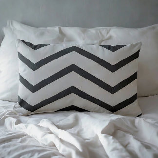 Lumbar Cojín decorativo del patrón Zigzag moderno