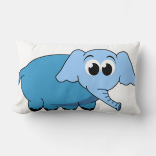 Lumbar Cojín decorativo Elefante Azul