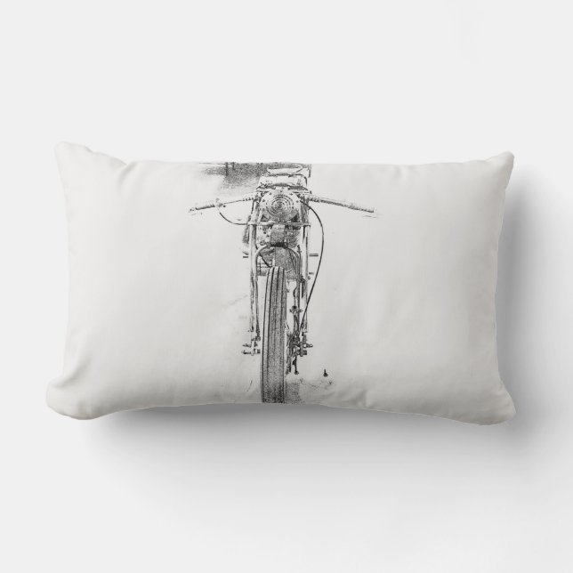 Lumbar Cojín decorativo en motocicleta personalizado (Anverso)