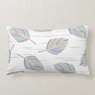 Lumbar Cojín decorativo estampado de hojas grandes