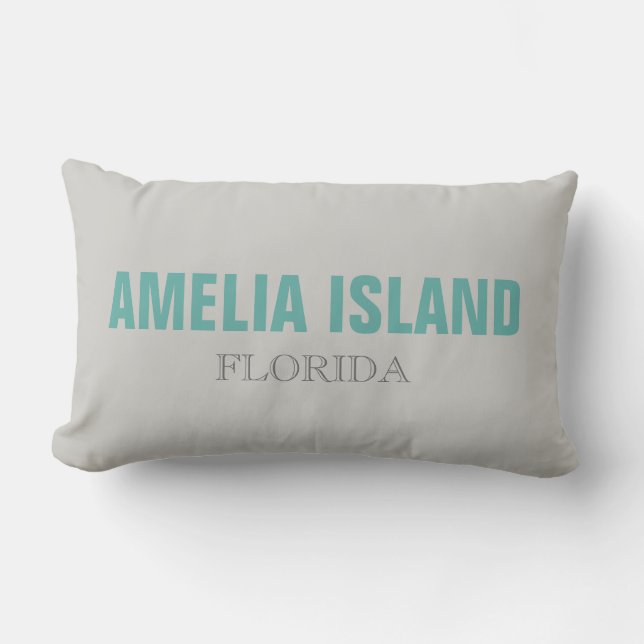 Lumbar Cojín decorativo FL Beach de la isla de Amelia (Anverso)