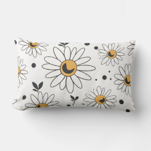 Lumbar Cojín decorativo Floral Boho Daisy