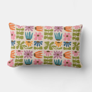 Lumbar Cojín decorativo Floral Retro Groovy