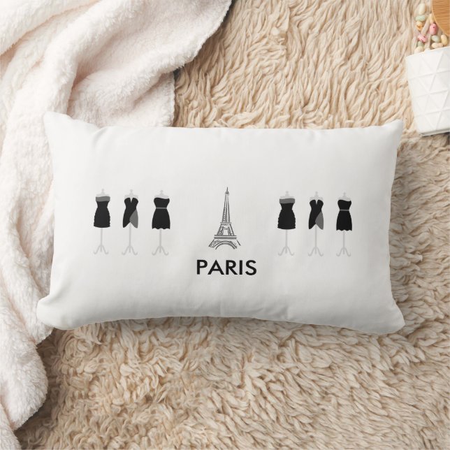 Lumbar Cojín decorativo francés de cama temática de París (Manta)