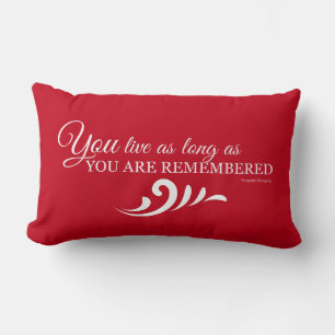 Lumbar Cojín decorativo genealógico (rojo)
