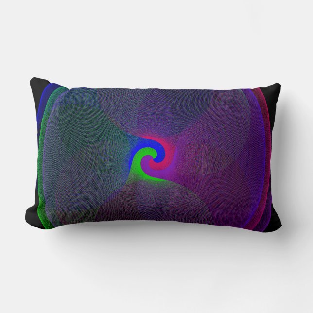 Lumbar Cojín decorativo geométrico del centro fundido col (Anverso)