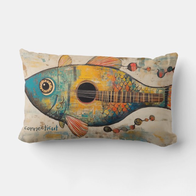 Lumbar Cojín decorativo Guitar Fish (Reverso )
