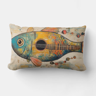Lumbar Cojín decorativo Guitar Fish