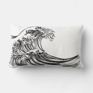 Lumbar Cojín decorativo JAPONÉS WAVE COTTON