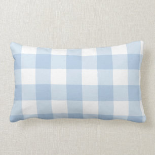 Lumbar Cojín decorativo Light Blue Gingham