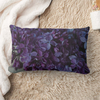 Lumbar Cojín decorativo morado floral