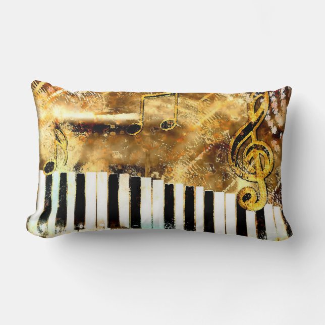 Lumbar Cojín decorativo musical del Grunge (Anverso)