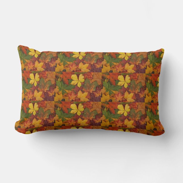 Lumbar Cojín decorativo "OTOÑO/OTOÑO/HOJAS" (Anverso)