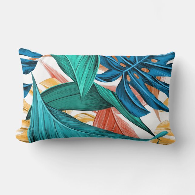 Lumbar Cojín decorativo Palm Leaves (Anverso)