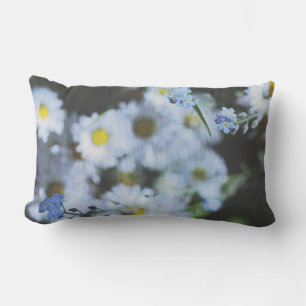 Lumbar Cojín decorativo Pastel Pale Blue Daisies Cushion