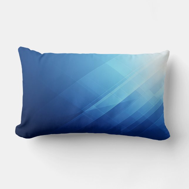 Lumbar Cojín decorativo personalizable - Énfasis azul (Anverso)