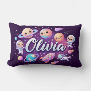 Lumbar Cojín decorativo personalizado de la galaxia espac