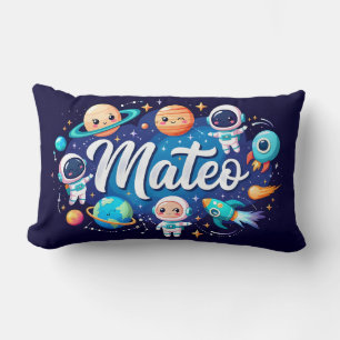 Lumbar Cojín decorativo personalizado de Space Galaxy Mat