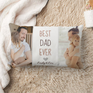 Lumbar Cojín decorativo personalizado "Mejor Papá Nunca"