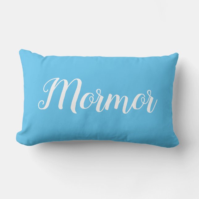 Lumbar Cojín decorativo personalizado para abuela Mormor (Anverso)